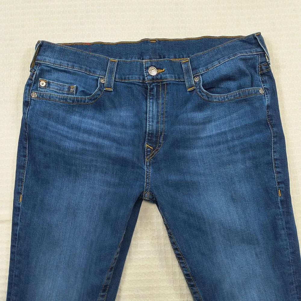 True Religion Rocco Relaxed Skinny‎ Jeans Mens 40 Blue Medium Wash Denim 112790